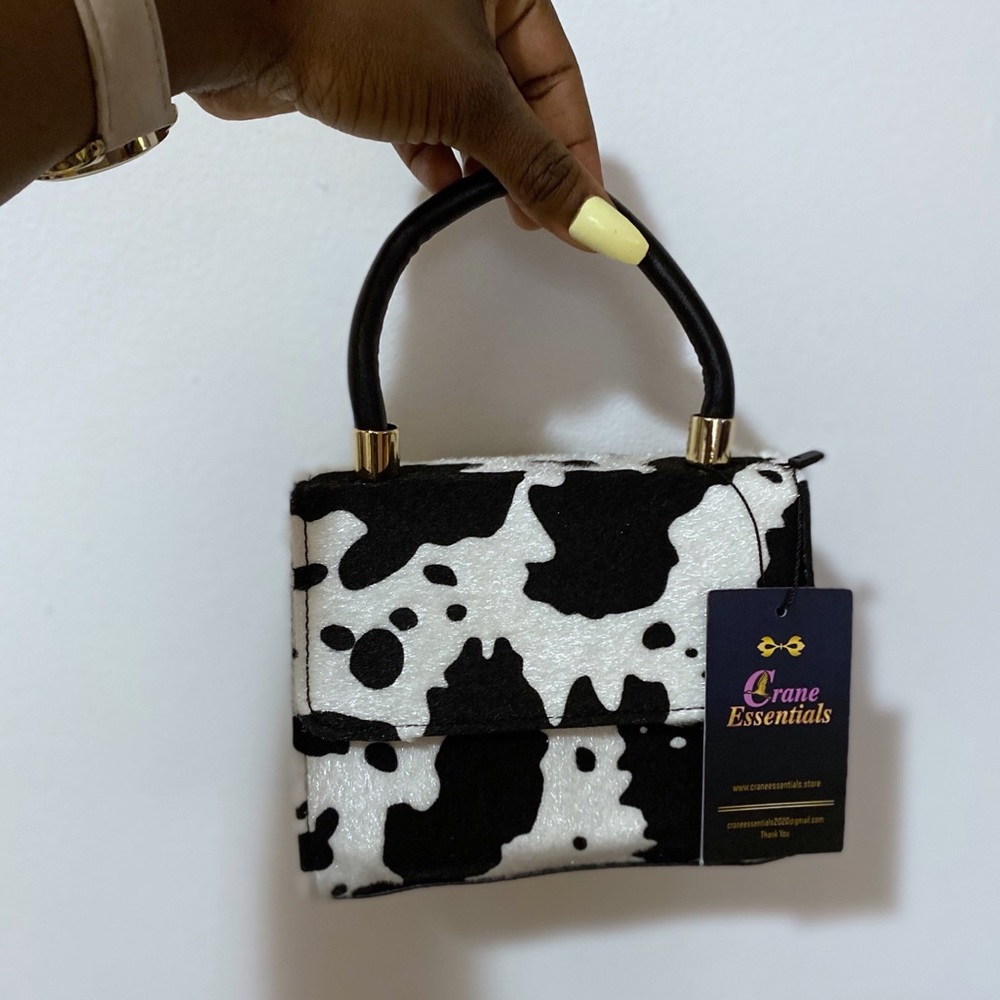 - Cow print bag